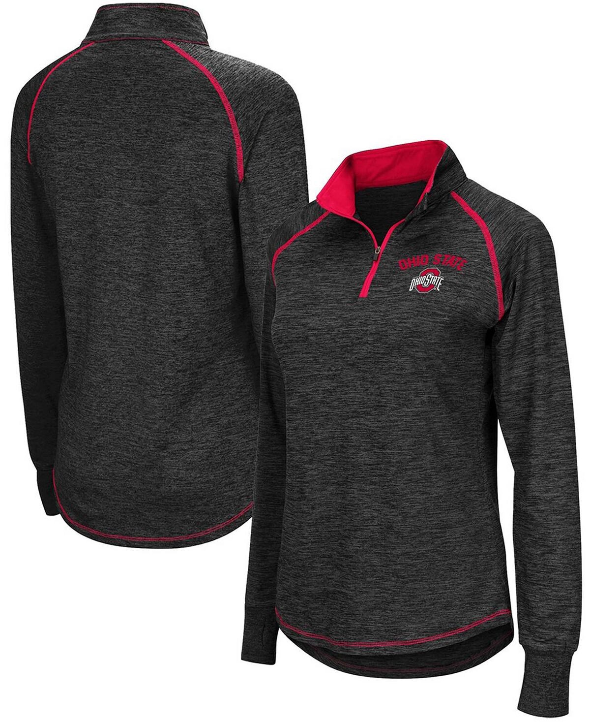 Женская куртка Heather Black Ohio State Buckeyes Bikram Raglan с молнией четверть четверти Colosseum
Женская куртка Heather Black Ohio State Buckeyes Bikram Raglan с молнией четверть четверти Colosseum