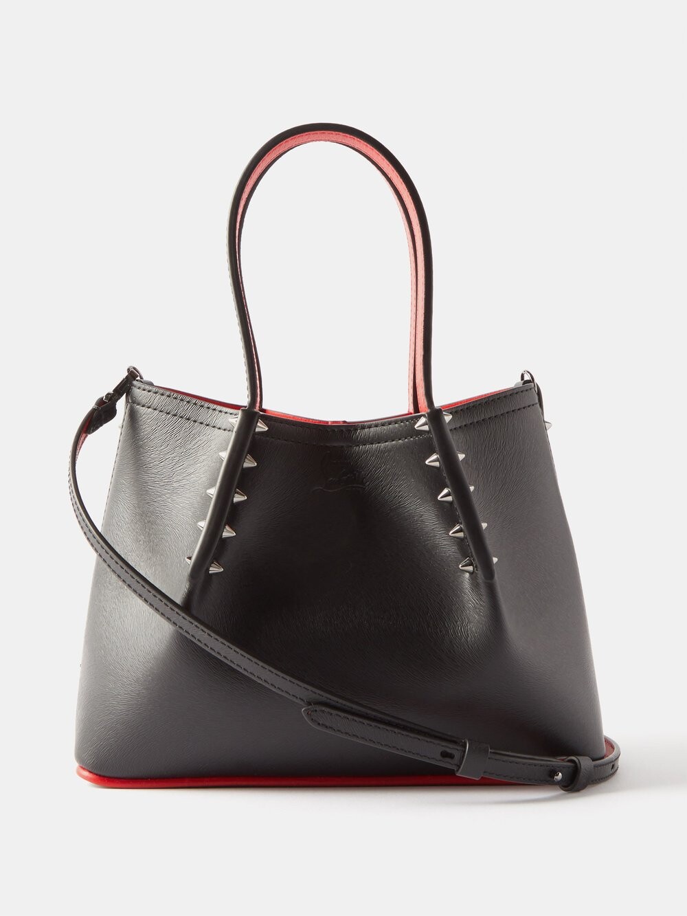 Миниатюрная кожаная сумка-тоут cabarock с заклепками Christian Louboutin, черный
Миниатюрная кожаная сумка-тоут cabarock с заклепками Christian Louboutin, черный