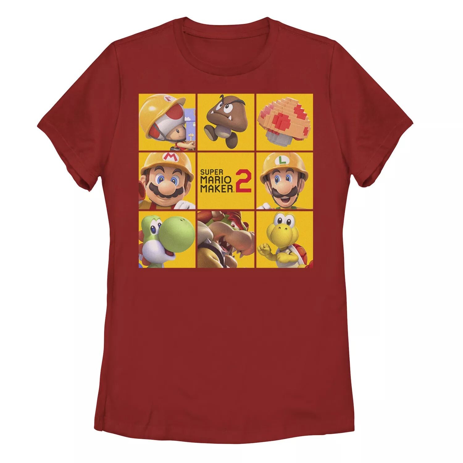 Детская футболка Nintendo Super Mario Maker 2 с логотипом в виде коробки и вставки в виде сетки Licensed Character, красный
Детская футболка Nintendo Super Mario Maker 2 с логотипом в виде коробки и вставки в виде сетки Licensed Character, красный
