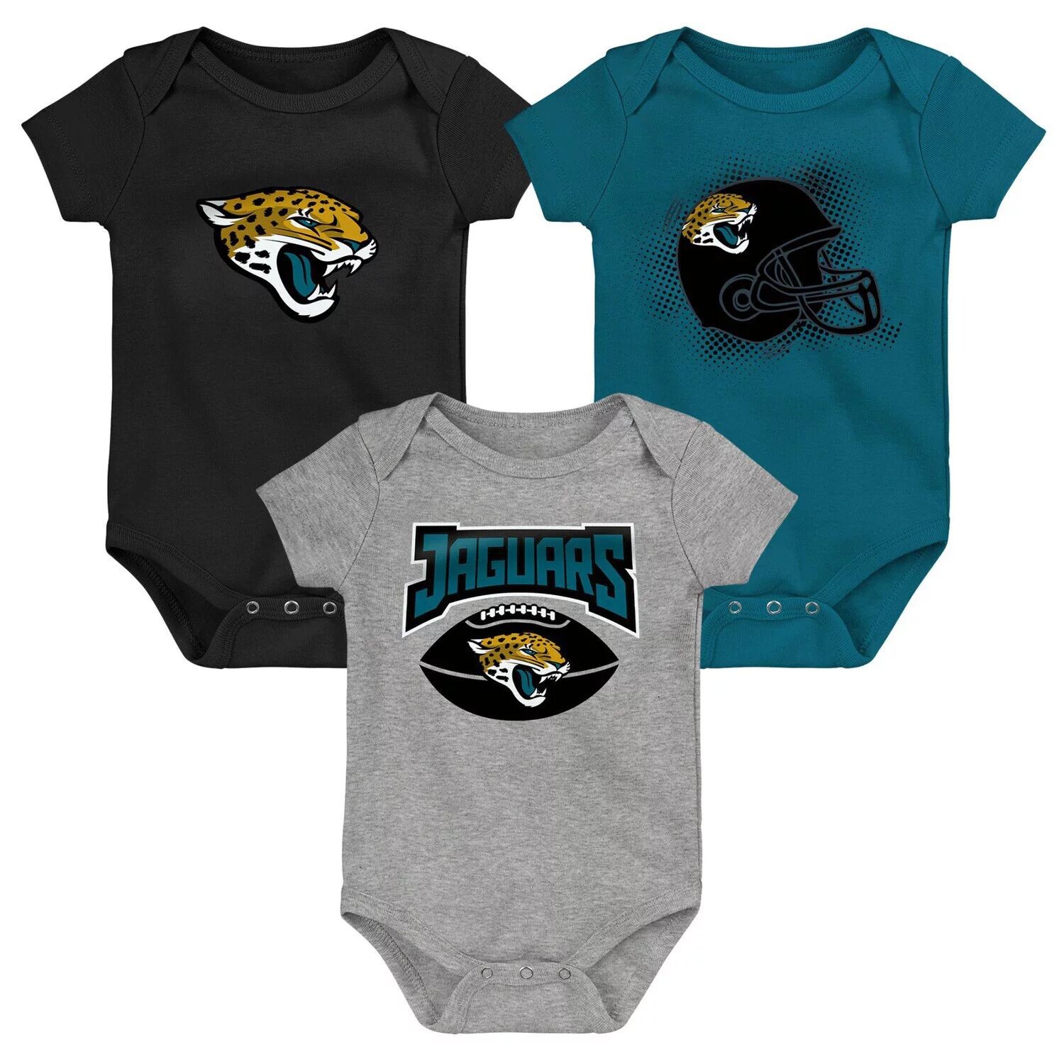 Набор из 3 боди для младенцев черного/бирюзового/серого цвета Jacksonville Jaguars Game On Outerstuff
Набор из 3 боди для младенцев черного/бирюзового/серого цвета Jacksonville Jaguars Game On Outerstuff