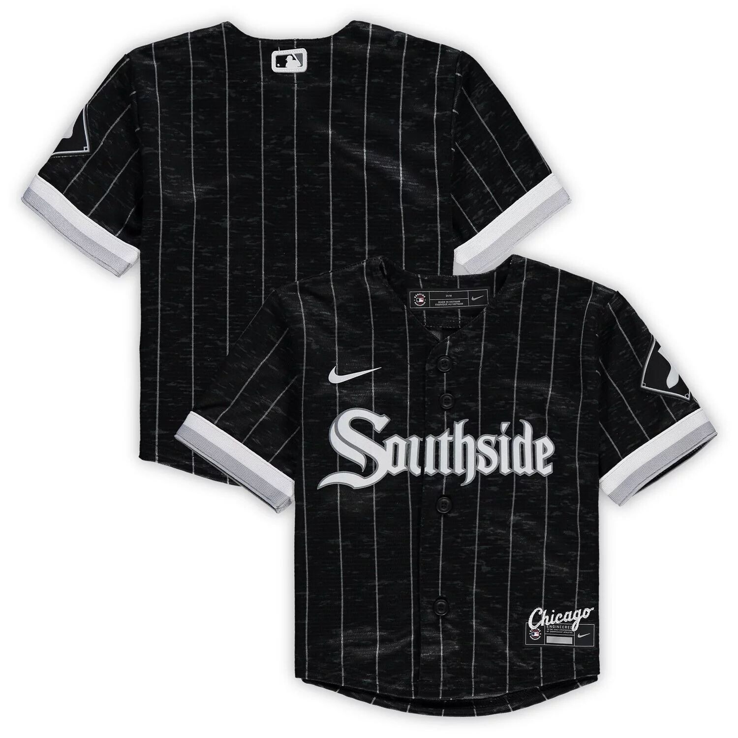 Реплика Джерси Nike Chicago White Sox 2021 MLB City Connect черного/серого цвета для младенцев черного/серого цвета Nike
Реплика Джерси Nike Chicago White Sox 2021 MLB City Connect черного/серого цвета для младенцев черного/серого цвета Nike