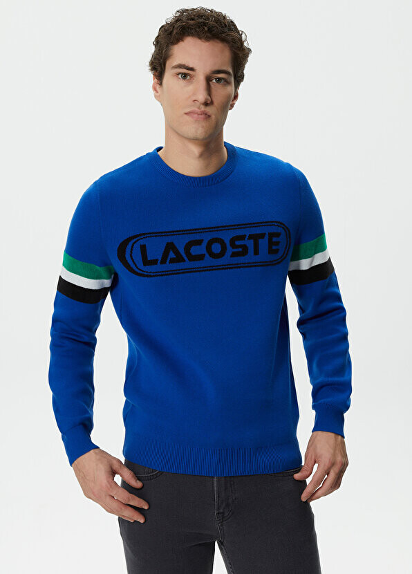 Синий мужской трикотаж обычного кроя с круглым вырезом с цветными блоками Lacoste
Синий мужской трикотаж обычного кроя с круглым вырезом с цветными блоками Lacoste