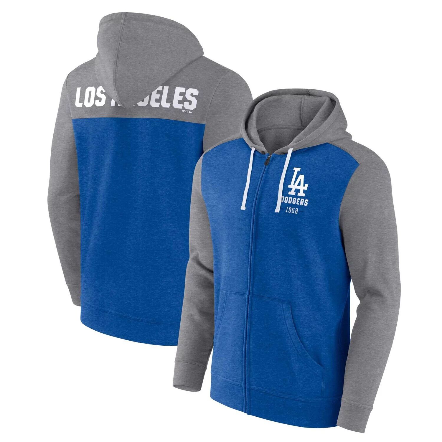 Мужская толстовка с капюшоном на молнии во всю длину с логотипом Fanatics Royal/Heathered Grey Los Angeles Dodgers
Мужская толстовка с капюшоном на молнии во всю длину с логотипом Fanatics Royal/Heathered Grey Los Angeles Dodgers
