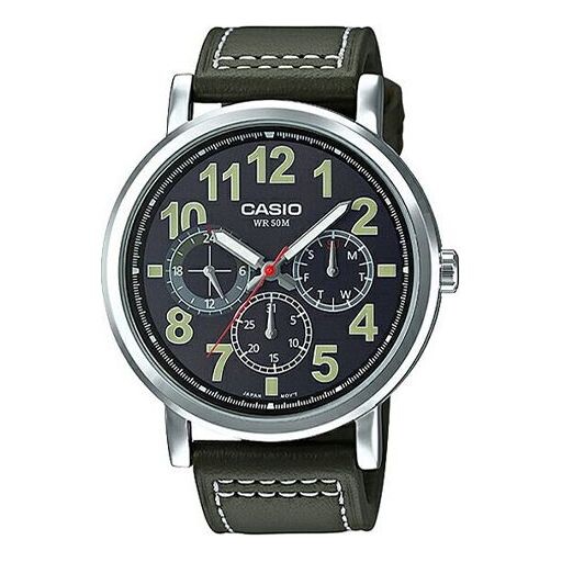 Часы Men's CASIO Black Waterproof Casual Business Minimalistic Quartz 45mm Leather Strap Three Eyes Watch Mens Analog, черный
Часы Men's CASIO Black Waterproof Casual Business Minimalistic Quartz 45mm Leather Strap Three Eyes Watch Mens Analog, черный