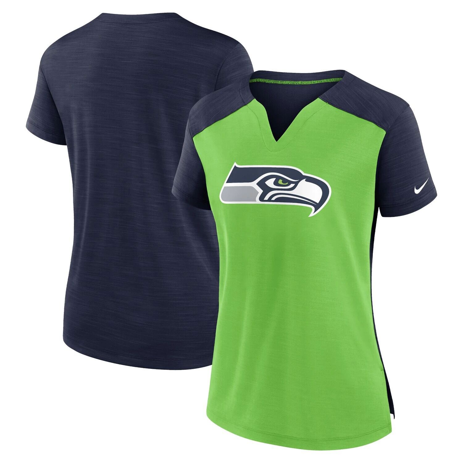 Женская футболка Nike Neon Green/College Navy Seattle Seahawks Impact Exceed Performance с вырезом в горловине Nike
Женская футболка Nike Neon Green/College Navy Seattle Seahawks Impact Exceed Performance с вырезом в горловине Nike