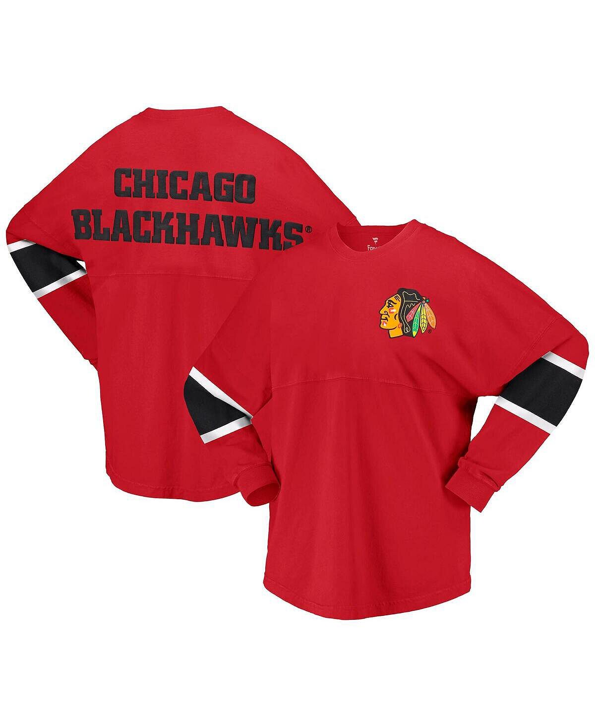Женская красная трикотажная футболка с длинным рукавом с логотипом Chicago Blackhawks Fanatics, красный
Женская красная трикотажная футболка с длинным рукавом с логотипом Chicago Blackhawks Fanatics, красный