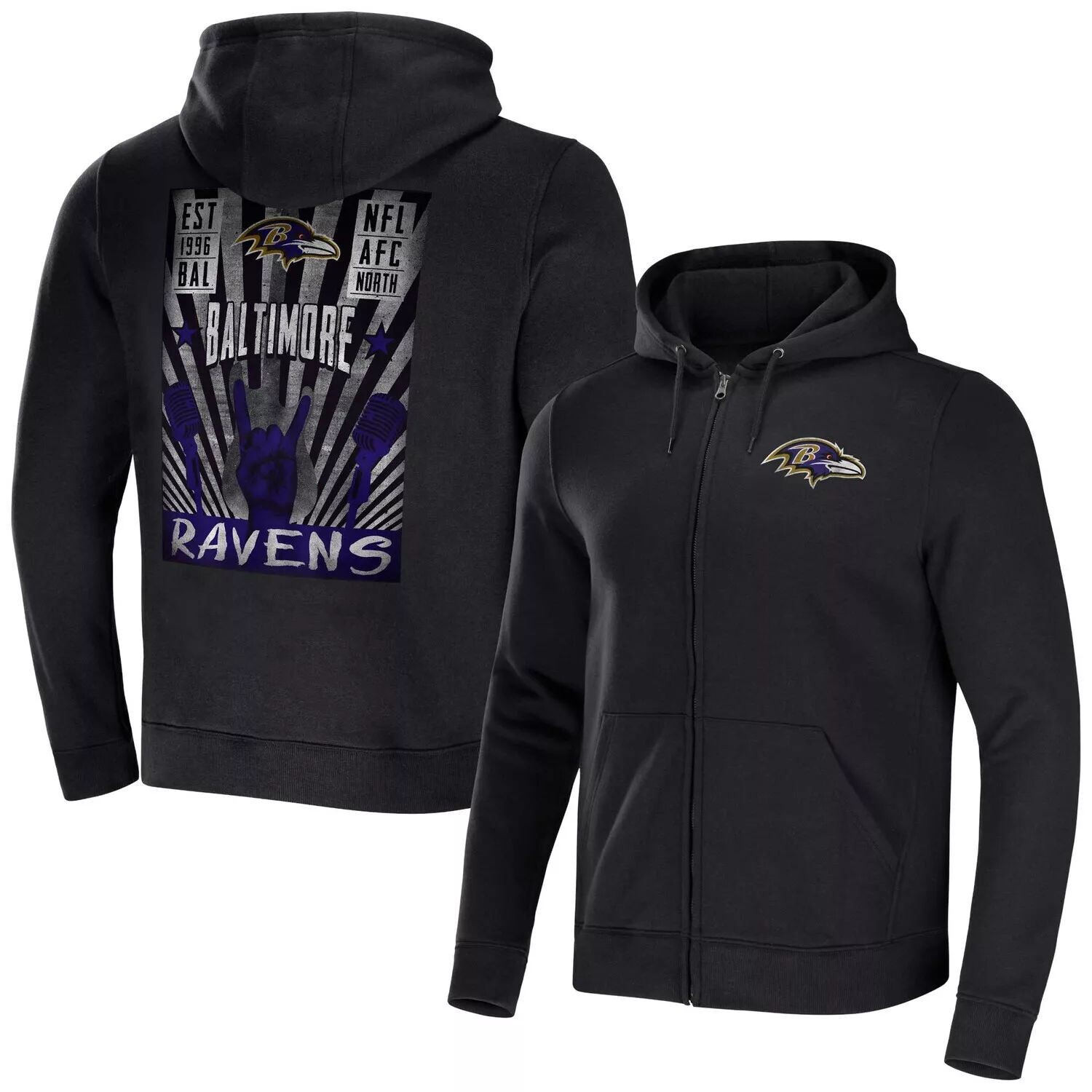 Мужская толстовка с молнией во всю длину NFL x Darius Rucker Collection от Fanatics Black Baltimore Ravens Rocker
Мужская толстовка с молнией во всю длину NFL x Darius Rucker Collection от Fanatics Black Baltimore Ravens Rocker