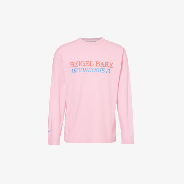 Футболка из хлопкового джерси с фирменной вышивкой beigel bake Highsnobiety, розовый
Футболка из хлопкового джерси с фирменной вышивкой beigel bake Highsnobiety, розовый