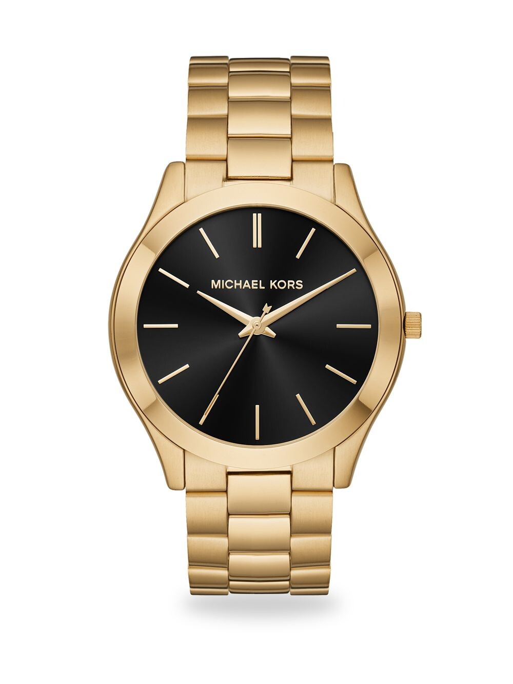 Тонкие часы с браслетом из нержавеющей стали с золотым подиумом Michael Kors, желтый
Тонкие часы с браслетом из нержавеющей стали с золотым подиумом Michael Kors, желтый