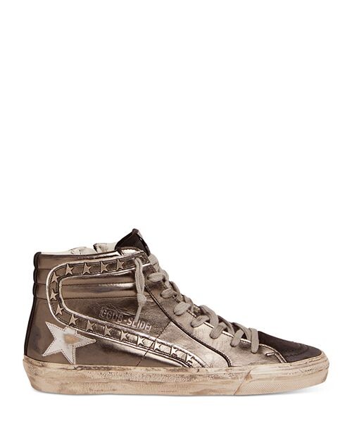 Женские шлепанцы на шнуровке с ламинированной звездой Golden Goose, цвет Silver
Женские шлепанцы на шнуровке с ламинированной звездой Golden Goose, цвет Silver