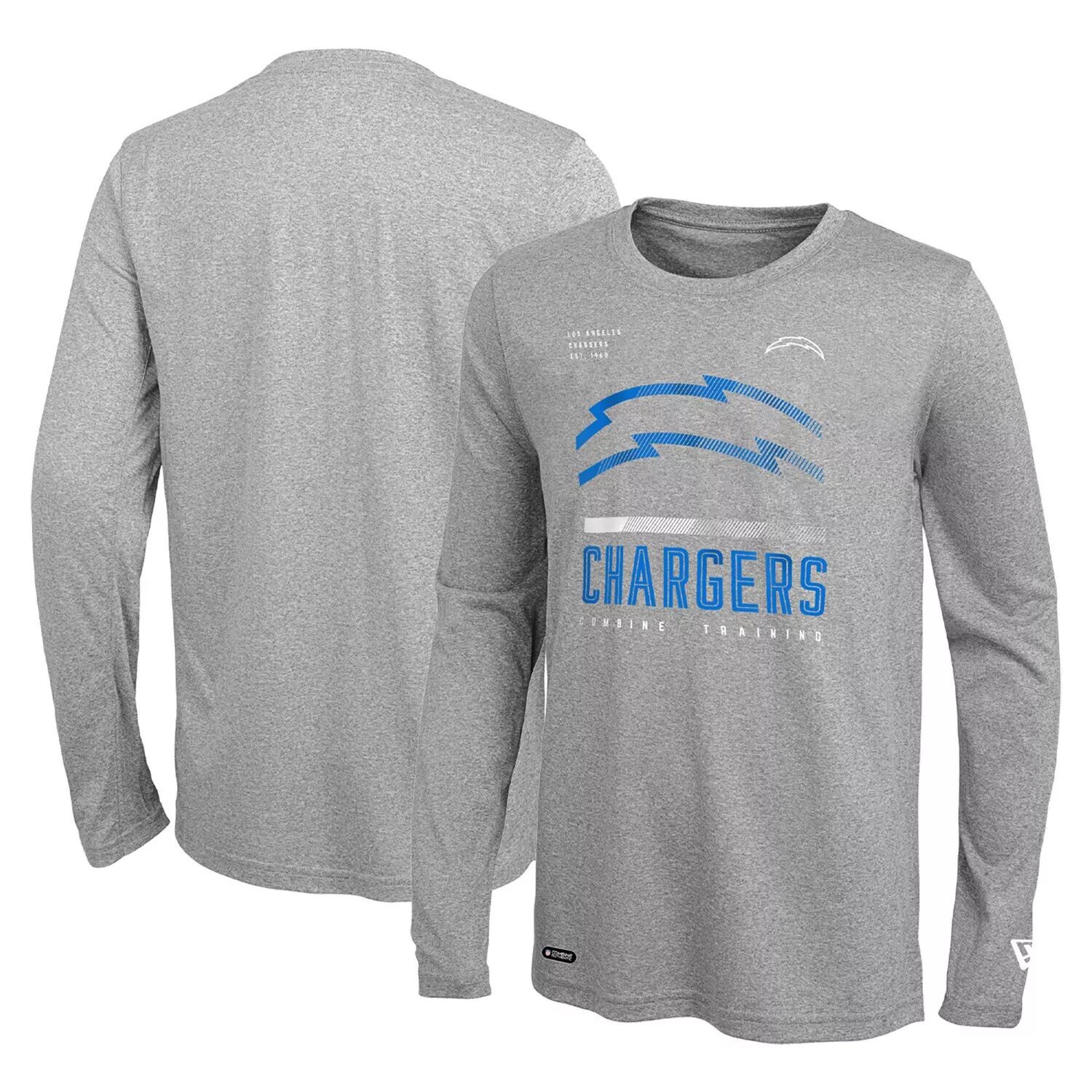 Мужская серая футболка Los Angeles Chargers с аутентичной красной зоной с длинным рукавом New Era
Мужская серая футболка Los Angeles Chargers с аутентичной красной зоной с длинным рукавом New Era