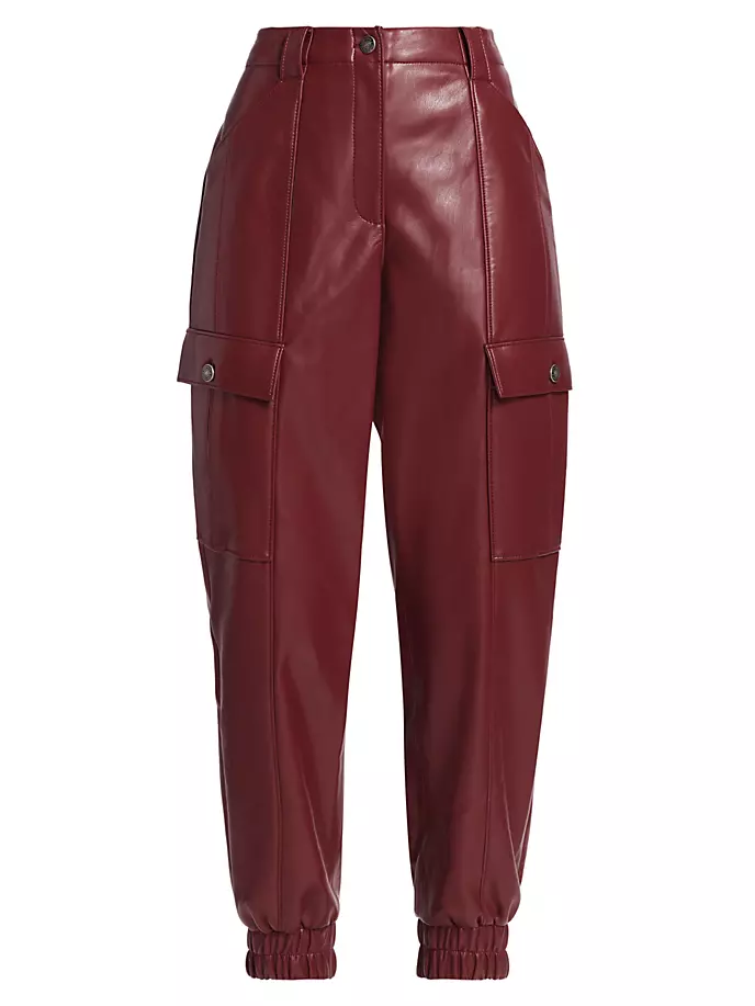 Укороченные брюки Kelly из искусственной кожи с высокой посадкой Cinq À Sept, цвет oxblood
Укороченные брюки Kelly из искусственной кожи с высокой посадкой Cinq À Sept, цвет oxblood
