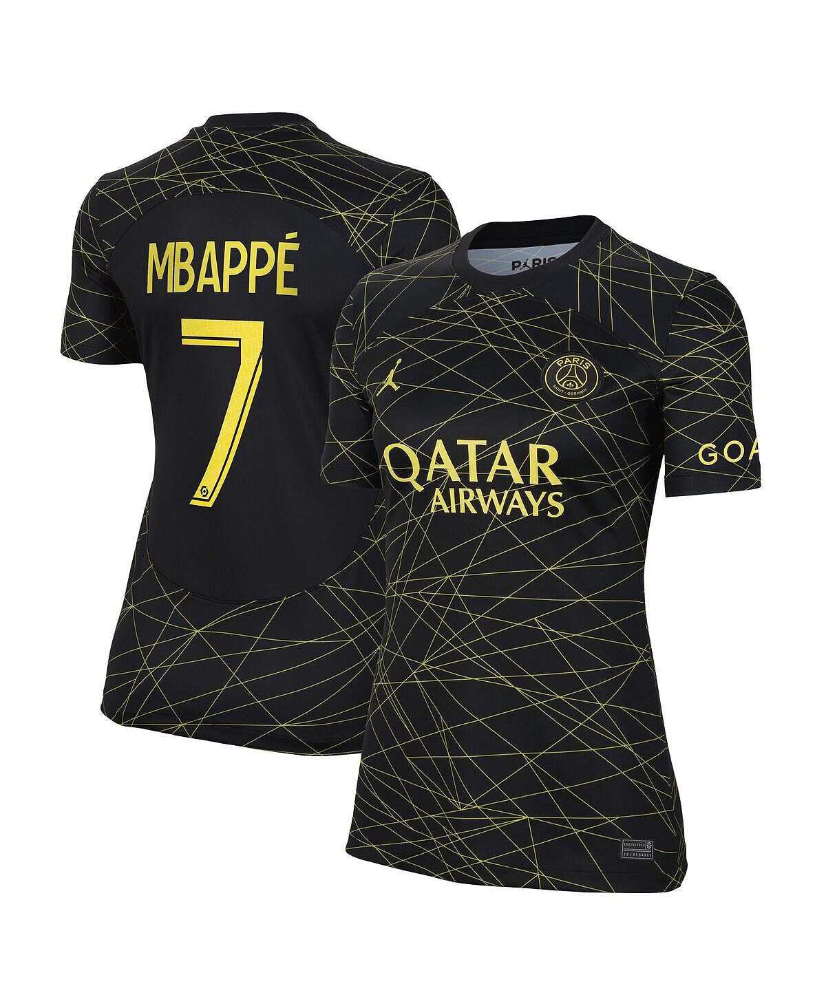 Женская брендовая футболка черного цвета Kylian Mbapp Paris Saint-Germain 2022/23 Fourth Breathe Stadium, реплика игрока Jordan, черный
Женская брендовая футболка черного цвета Kylian Mbapp Paris Saint-Germain 2022/23 Fourth Breathe Stadium, реплика игрока Jordan, черный