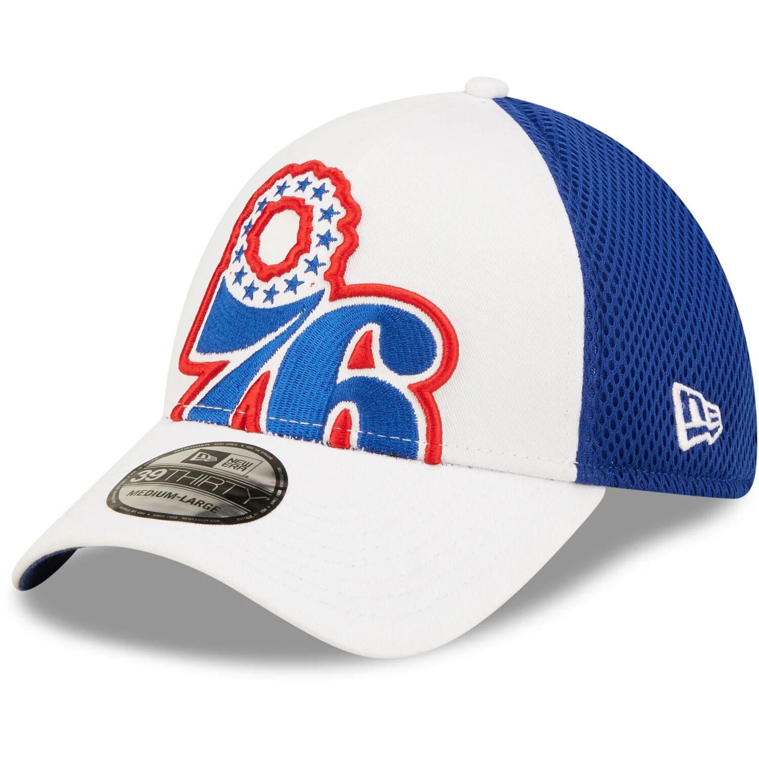 Мужская кепка New Era White/Royal Philadelphia 76ers с большим логотипом 39THIRTY Flex Hat
Мужская кепка New Era White/Royal Philadelphia 76ers с большим логотипом 39THIRTY Flex Hat