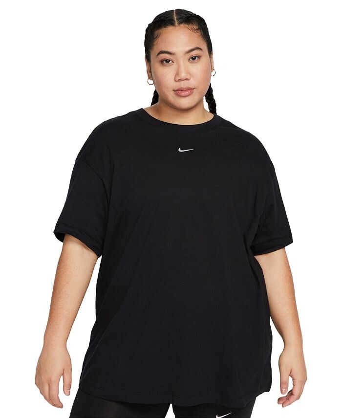 Женская футболка с логотипом для активного спорта больших размеров Essential Essential Nike, черный
Женская футболка с логотипом для активного спорта больших размеров Essential Essential Nike, черный
