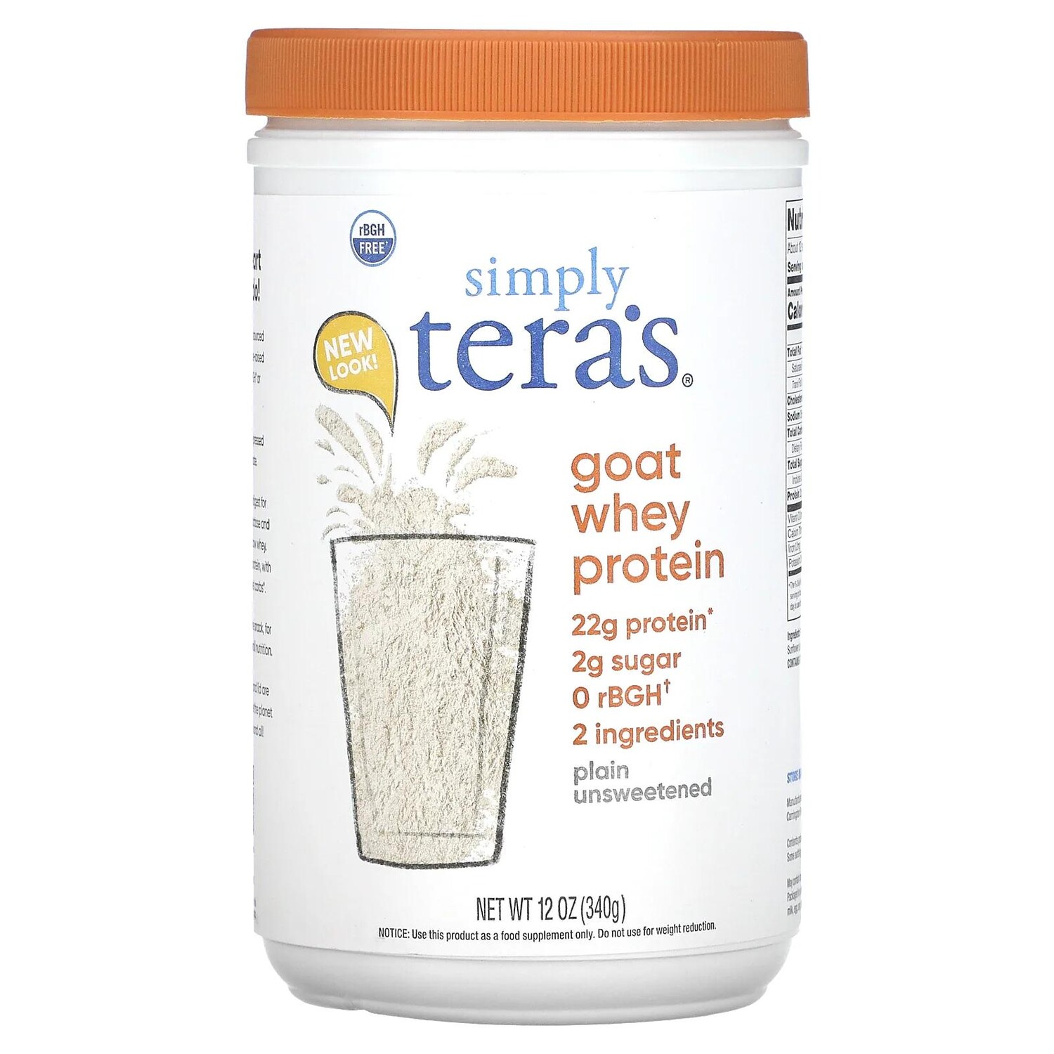 Tera's Whey Козий сывороточный протеин простая несладкая сыворотка 12 унций (340 г)
Tera's Whey Козий сывороточный протеин простая несладкая сыворотка 12 унций (340 г)
