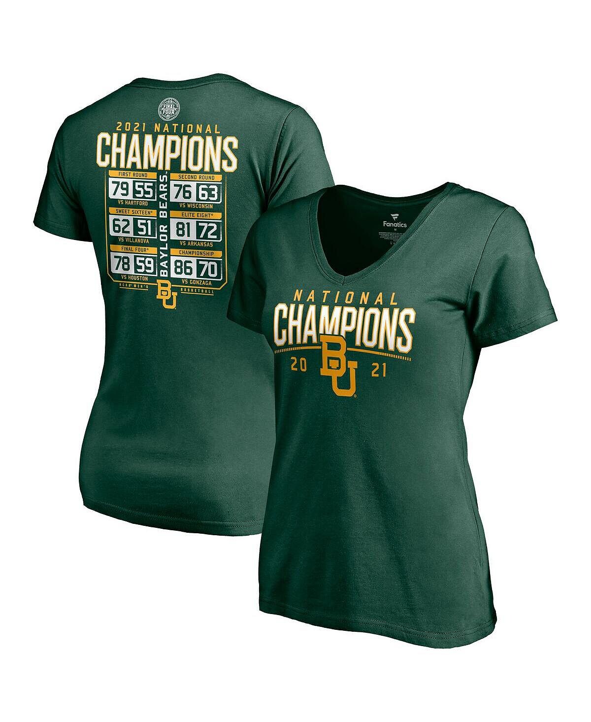 Женская фирменная зеленая футболка Baylor Bears 2021 NCAA, мужская баскетбольная футболка с v-образным вырезом и надписью «Национальные чемпионы по баскетболу» Fanatics, зеленый
Женская фирменная зеленая футболка Baylor Bears 2021 NCAA, мужская баскетбольная футболка с v-образным вырезом и надписью «Национальные чемпионы по баскетболу» Fanatics, зеленый