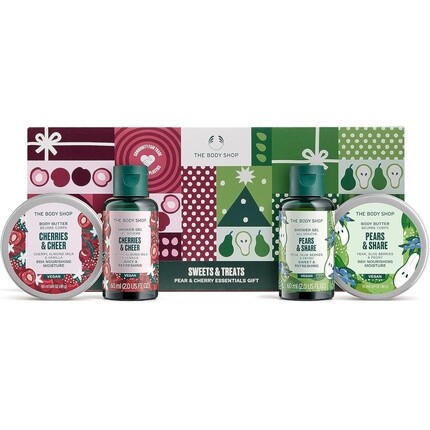 The Body Shop Sweets Treats Pear and Cherry Essential Gift Масло для тела 50 мл Гель для душа 60 мл — упаковка из 4 шт.
The Body Shop Sweets Treats Pear and Cherry Essential Gift Масло для тела 50 мл Гель для душа 60 мл — упаковка из 4 шт.
