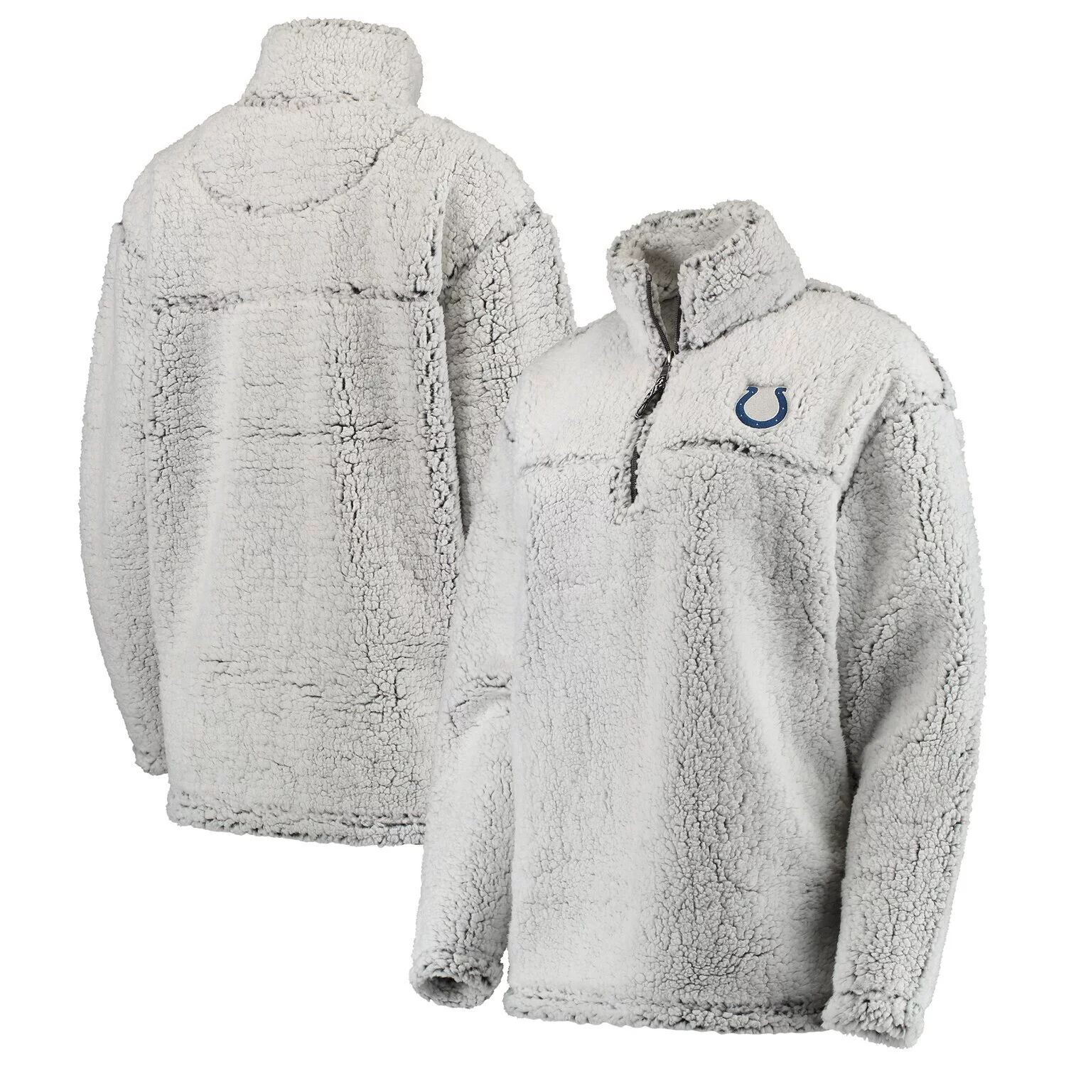Женская серая куртка-пуловер с молнией в четверть из шерпа Indianapolis Colts Sherpa G-III
Женская серая куртка-пуловер с молнией в четверть из шерпа Indianapolis Colts Sherpa G-III