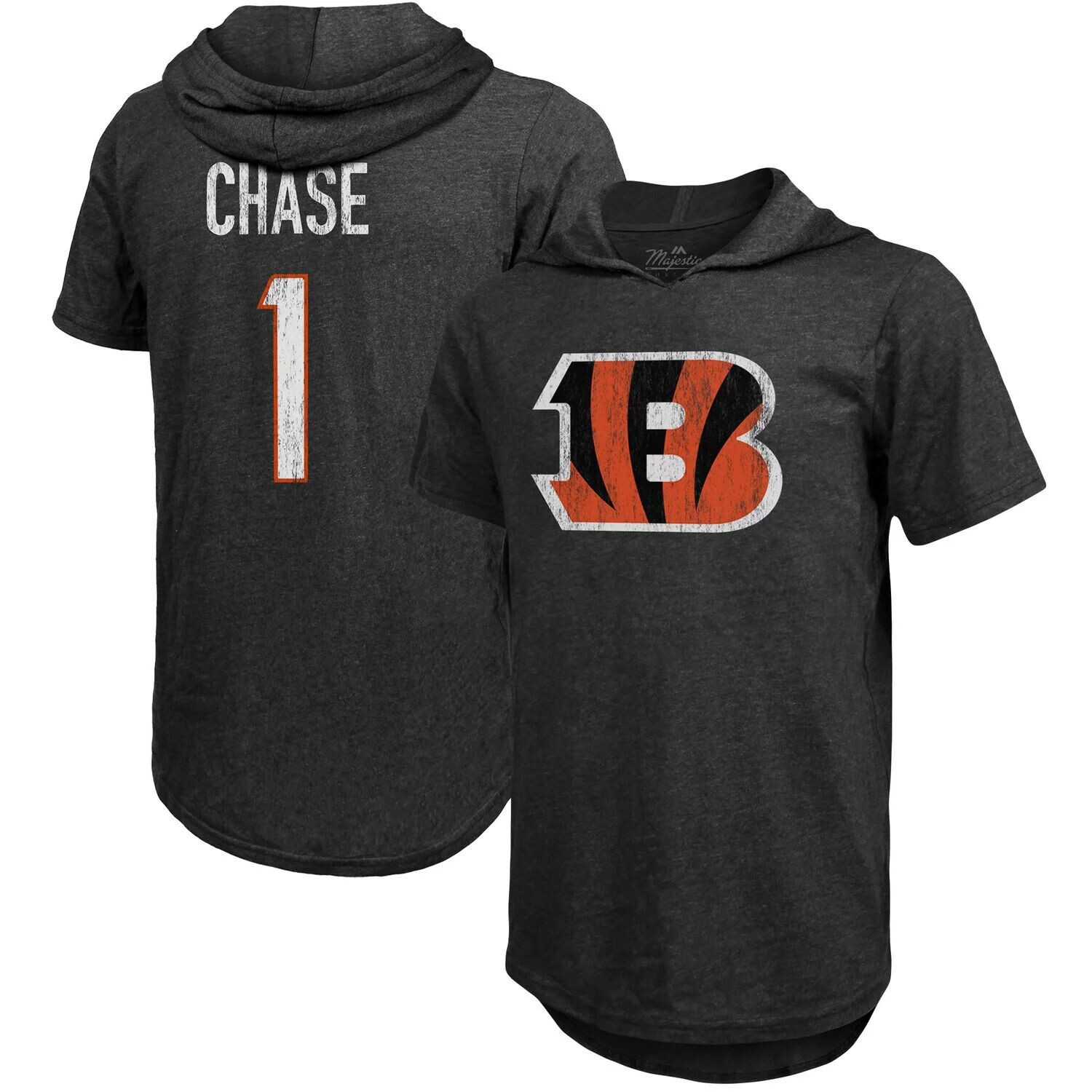 Мужская футболка с капюшоном Ja'Marr Chase Black Cincinnati Bengals с именем и номером игрока Tri-Blend Majestic
Мужская футболка с капюшоном Ja'Marr Chase Black Cincinnati Bengals с именем и номером игрока Tri-Blend Majestic