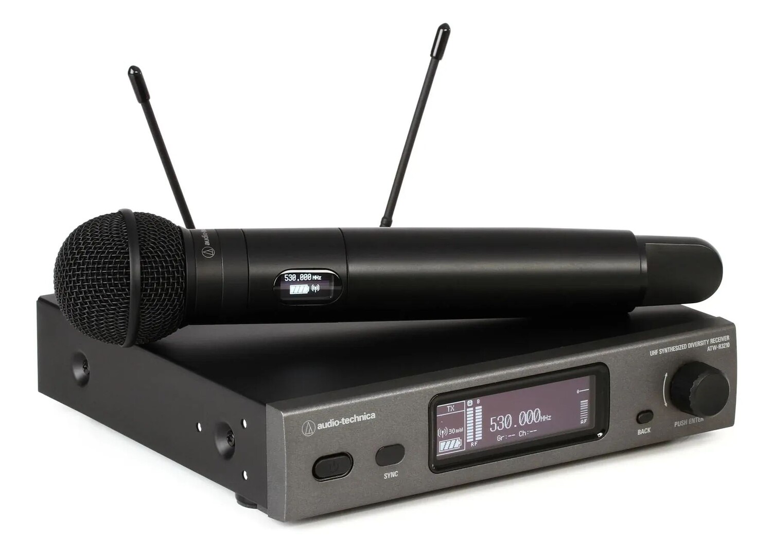 Беспроводная ручная микрофонная система Audio-Technica ATW-3212/C510 — диапазон EE1
Беспроводная ручная микрофонная система Audio-Technica ATW-3212/C510 — диапазон EE1