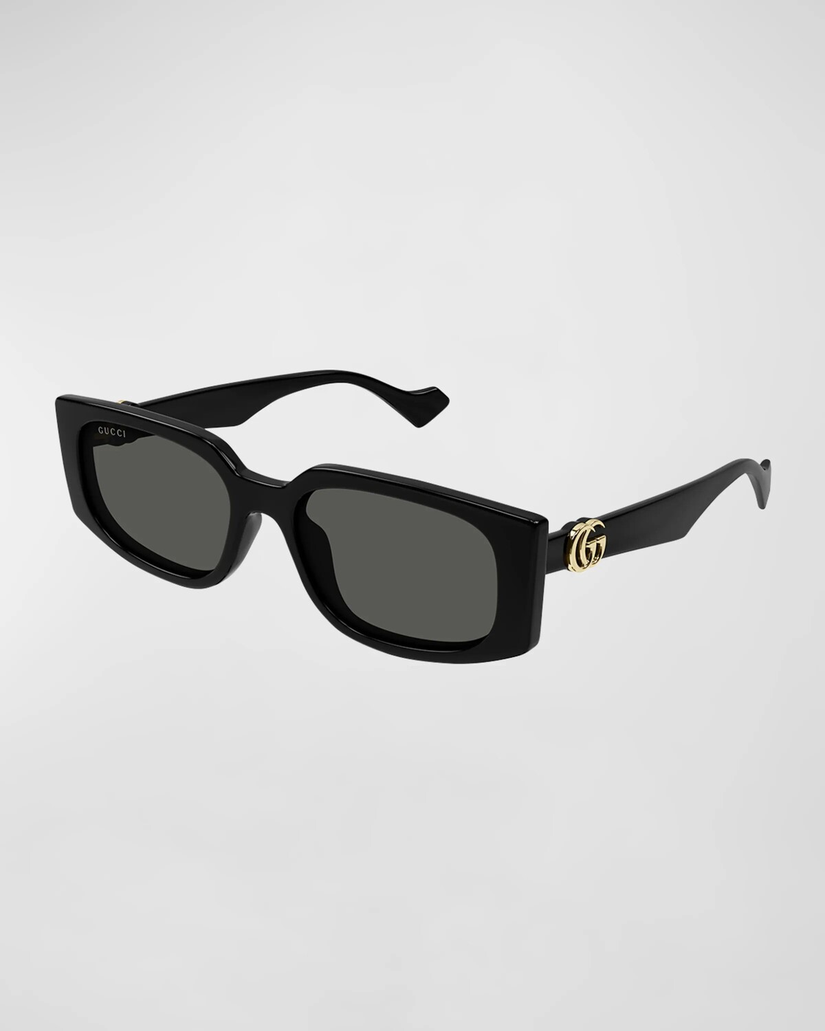 Пластиковые прямоугольные солнцезащитные очки с логотипом GG Gucci, цвет Shiny Black
Пластиковые прямоугольные солнцезащитные очки с логотипом GG Gucci, цвет Shiny Black