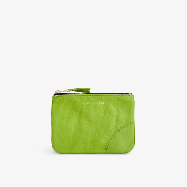 Кошелек из стираной кожи с фольгированным логотипом Comme des Garçons, зеленый
Кошелек из стираной кожи с фольгированным логотипом Comme des Garçons, зеленый