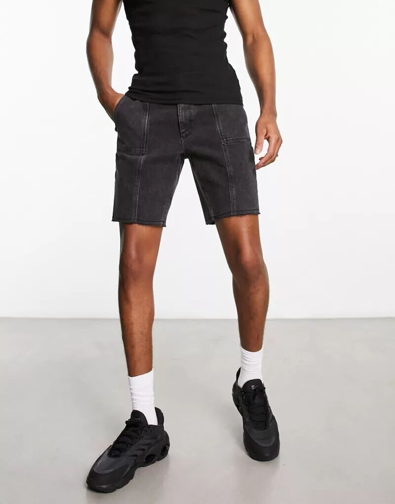 Классические однотонные джинсовые шорты ASOS черного цвета с отстрочкой, стандартной длины
Классические однотонные джинсовые шорты ASOS черного цвета с отстрочкой, стандартной длины