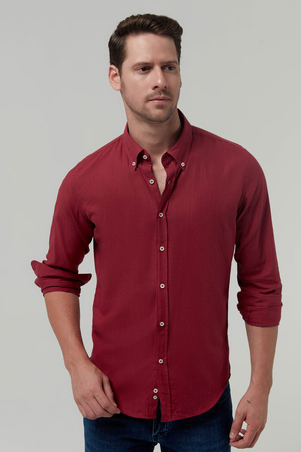 Красная однотонная рубашка приталенного кроя Lumberjack D'S Damat, красный
Красная однотонная рубашка приталенного кроя Lumberjack D'S Damat, красный