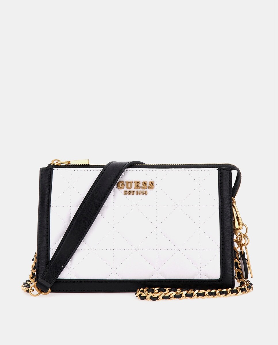 Маленькая двухцветная черно-белая сумка через плечо Abey на молнии Guess, мультиколор
Маленькая двухцветная черно-белая сумка через плечо Abey на молнии Guess, мультиколор
