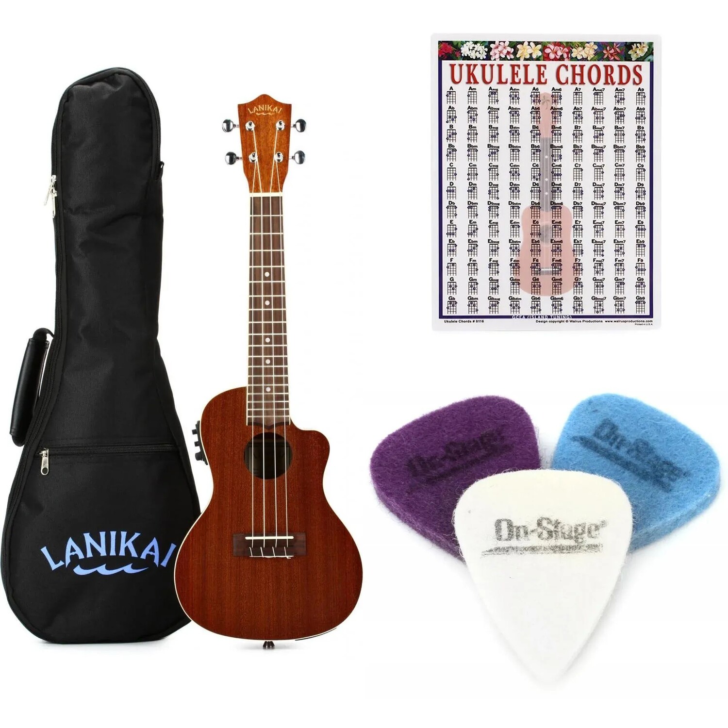 Lanikai Акустико-электрический комплект MA-CEC Concert Mahogany Ukulele Essentials Bundle — Natural
Lanikai Акустико-электрический комплект MA-CEC Concert Mahogany Ukulele Essentials Bundle — Natural