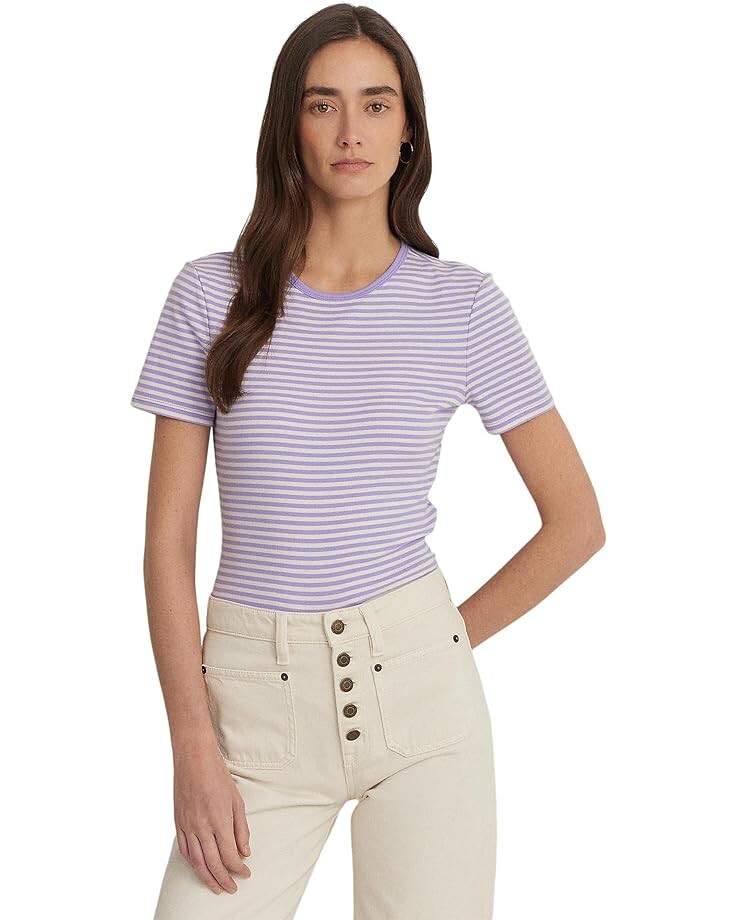 Футболка LAUREN Ralph Lauren Striped Stretch Cotton Crewneck, цвет Wild Lavender/Mascarpone Cream
Футболка LAUREN Ralph Lauren Striped Stretch Cotton Crewneck, цвет Wild Lavender/Mascarpone Cream