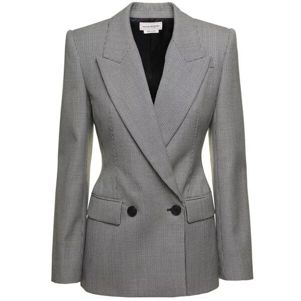 Куртка double-breasted jacket with houndstooth motif Alexander Mcqueen, серый
Куртка double-breasted jacket with houndstooth motif Alexander Mcqueen, серый