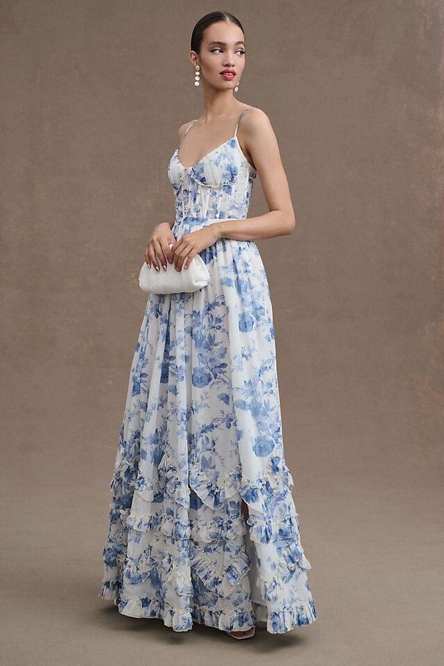 Корсетное платье V. Chapman Carmen с оборками и разрезом спереди, цвет provencal blue floral
Корсетное платье V. Chapman Carmen с оборками и разрезом спереди, цвет provencal blue floral