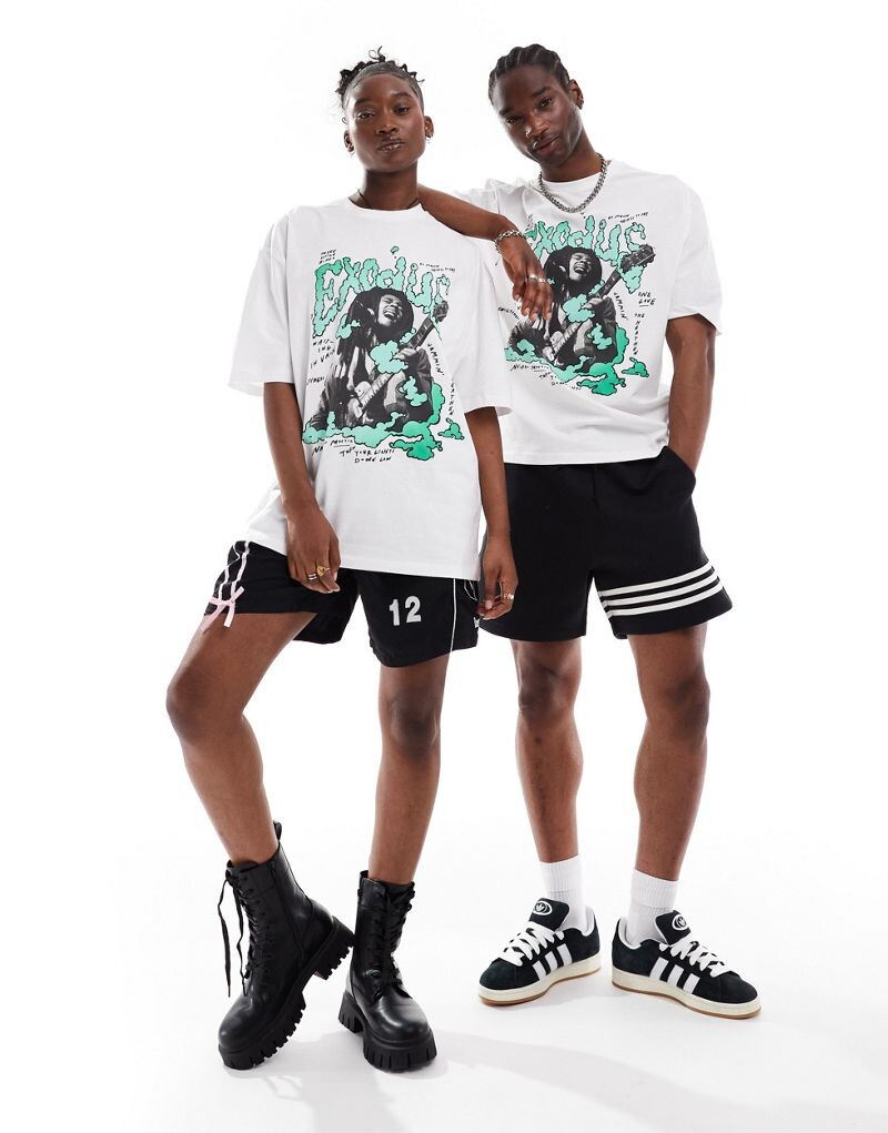 ASOS DESIGN — белая футболка оверсайз унисекс с принтом, лицензированным Бобом Марли
ASOS DESIGN — белая футболка оверсайз унисекс с принтом, лицензированным Бобом Марли