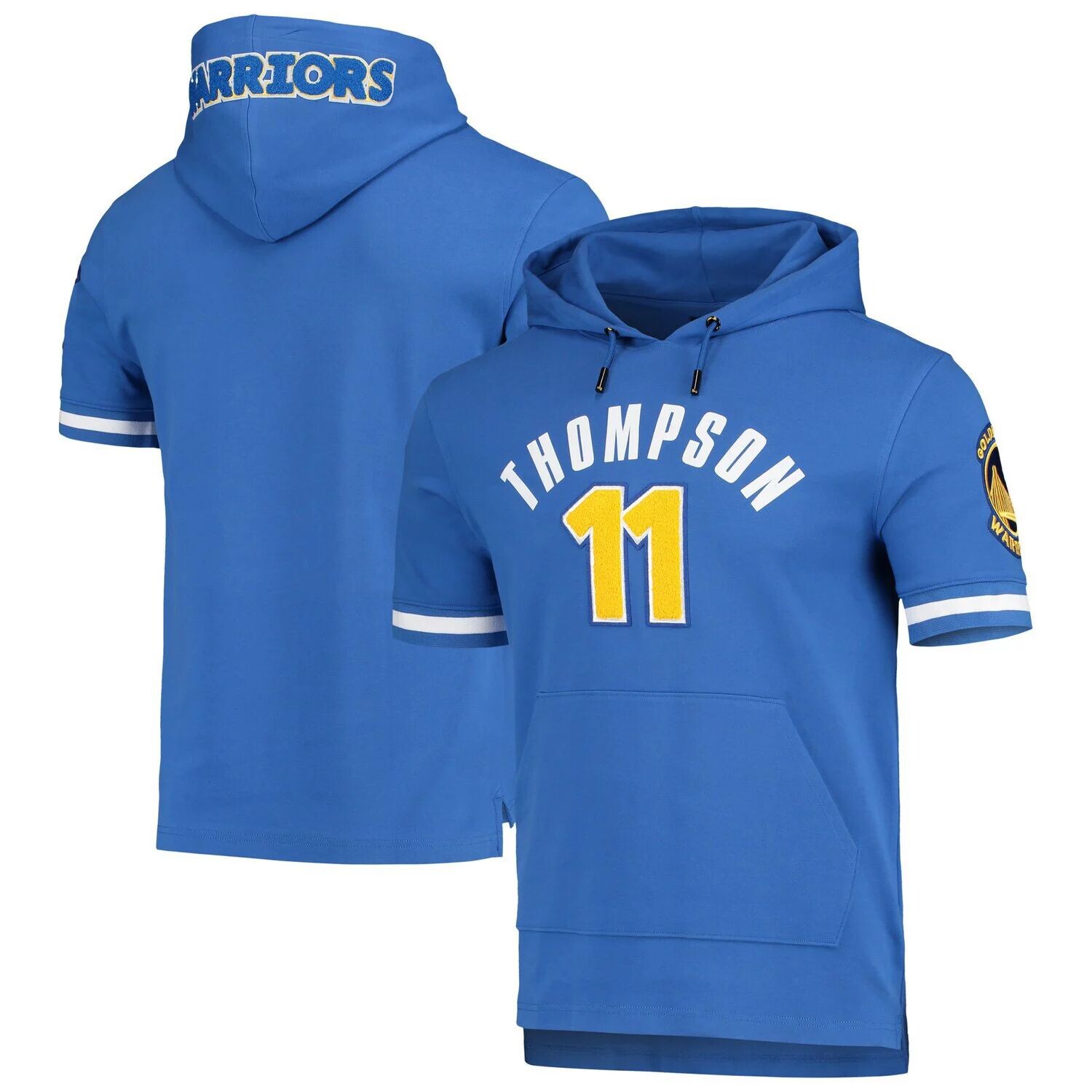 Мужская толстовка с короткими рукавами Pro Standard Klay Thompson Royal Golden State Warriors с именем и номером
Мужская толстовка с короткими рукавами Pro Standard Klay Thompson Royal Golden State Warriors с именем и номером
