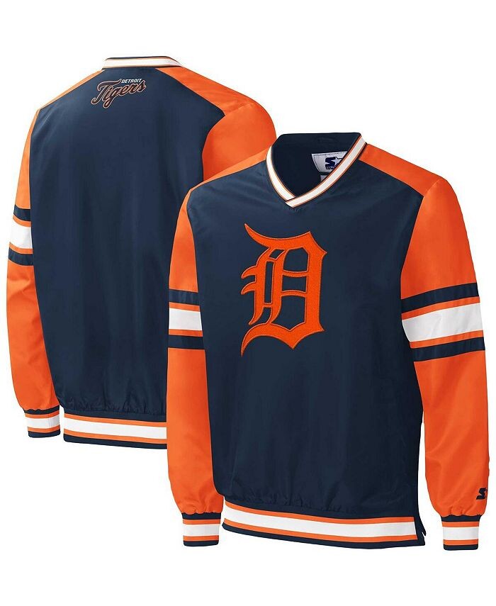 Мужской темно-синий пуловер с v-образным вырезом Detroit Tigers Yardline, ветровка Starter, синий
Мужской темно-синий пуловер с v-образным вырезом Detroit Tigers Yardline, ветровка Starter, синий