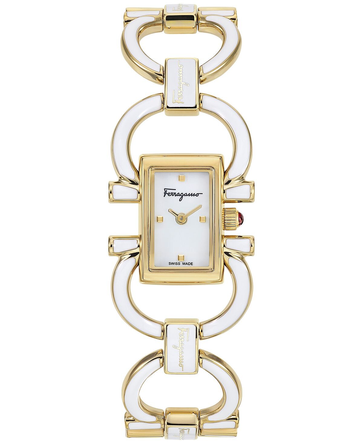 Женские мини-часы Salvatore Ferragamo Double Gancini с золотым ионным браслетом из нержавеющей стали, 14x21 мм
Женские мини-часы Salvatore Ferragamo Double Gancini с золотым ионным браслетом из нержавеющей стали, 14x21 мм