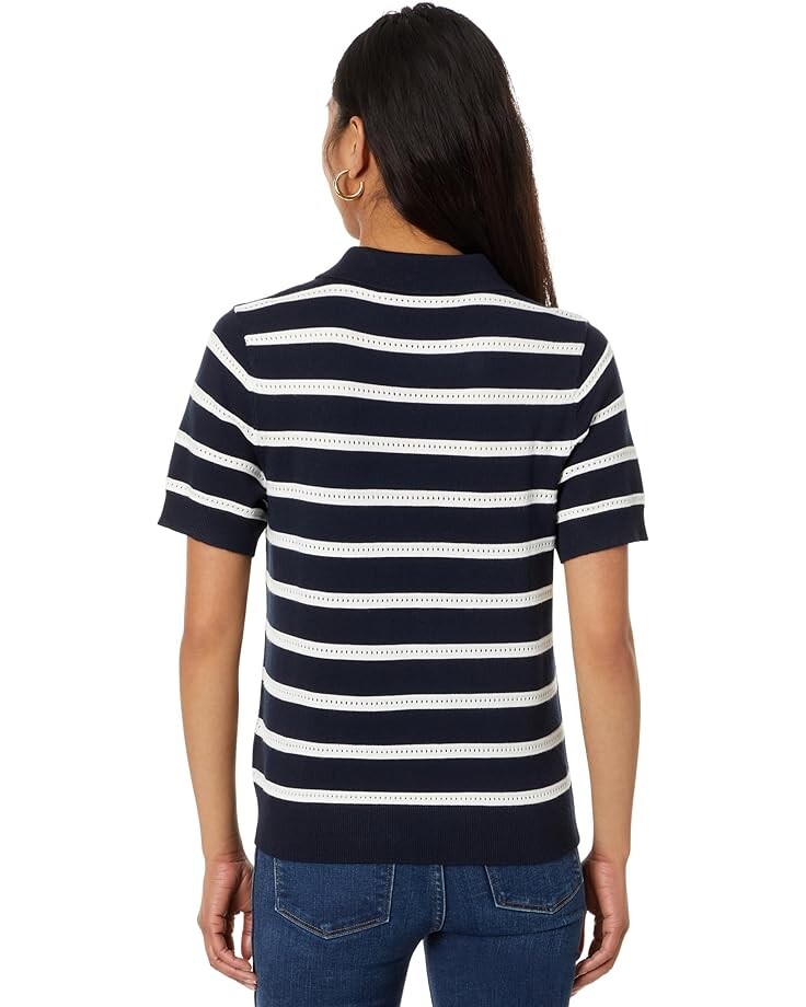 Поло Tommy Hilfiger Short Sleeve Textured Stripe Polo Sweater, цвет Sky Captain Combo
Поло Tommy Hilfiger Short Sleeve Textured Stripe Polo Sweater, цвет Sky Captain Combo