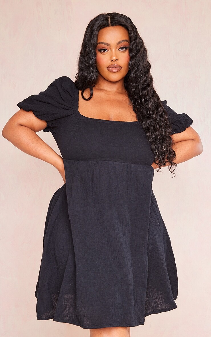 PrettyLittleThing Черное платье прямого кроя с объемными рукавами и текстурированным льняным узором, Черный
PrettyLittleThing Черное платье прямого кроя с объемными рукавами и текстурированным льняным узором, Черный