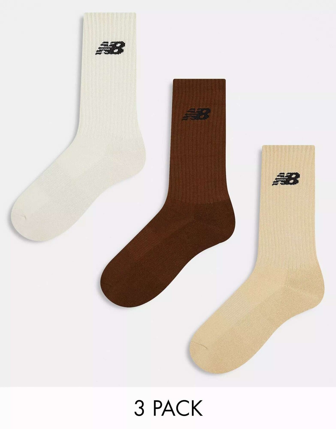 3 пары нейтральных носков до щиколотки New Balance бежевого, коричневого и коричневого цветов
3 пары нейтральных носков до щиколотки New Balance бежевого, коричневого и коричневого цветов