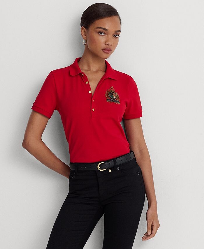 Женский гребень из бисера Piqué Рубашка-поло, обычная и миниатюрная Lauren Ralph Lauren, красный
Женский гребень из бисера Piqué Рубашка-поло, обычная и миниатюрная Lauren Ralph Lauren, красный