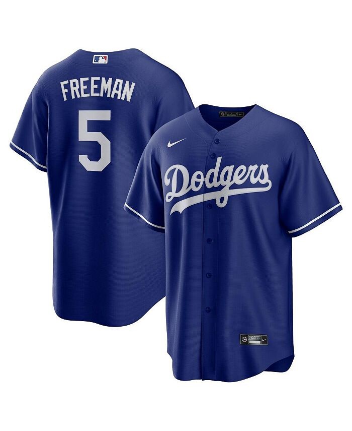 Мужская альтернативная реплика Джерси Фредди Фримена Royal Los Angeles Dodgers Nike, синий
Мужская альтернативная реплика Джерси Фредди Фримена Royal Los Angeles Dodgers Nike, синий