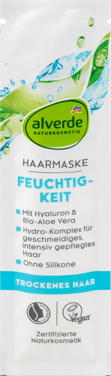 Маска для волос Moisture Aloe Vera Гиалуроновая кислота 20 мл alverde NATURKOSMETIK
Маска для волос Moisture Aloe Vera Гиалуроновая кислота 20 мл alverde NATURKOSMETIK