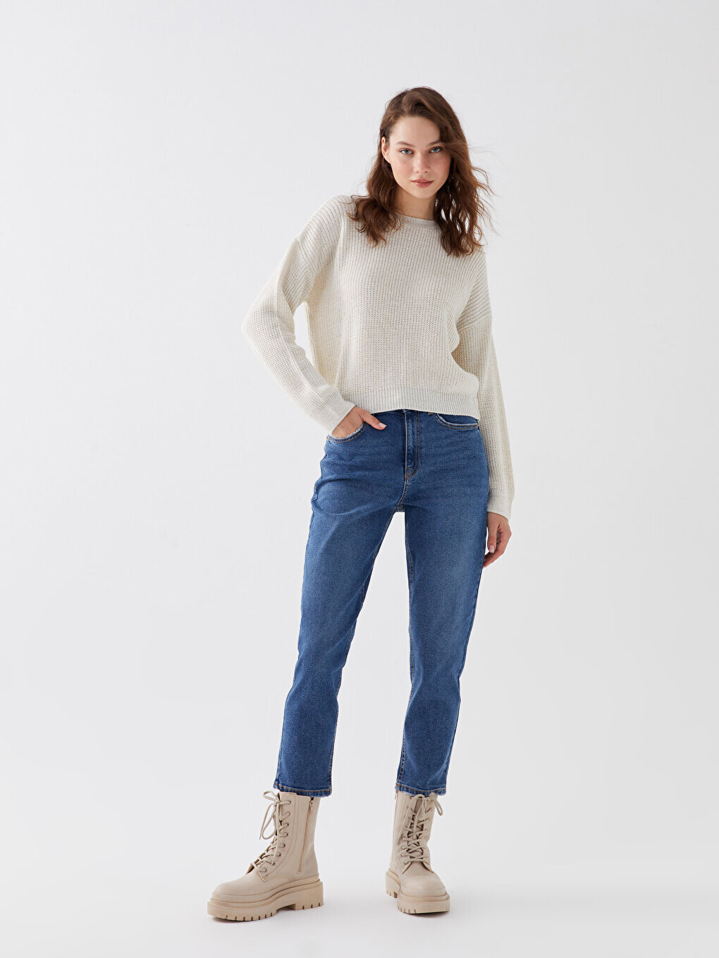 Женские джинсовые брюки с высокой талией для мамы LCW Jeans, среднее индиго родео
Женские джинсовые брюки с высокой талией для мамы LCW Jeans, среднее индиго родео