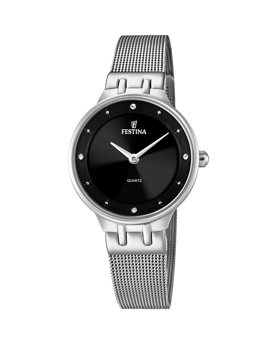 F20597/4 Женские часы Mademoiselle из стали с черным циферблатом Festina, серебро
F20597/4 Женские часы Mademoiselle из стали с черным циферблатом Festina, серебро