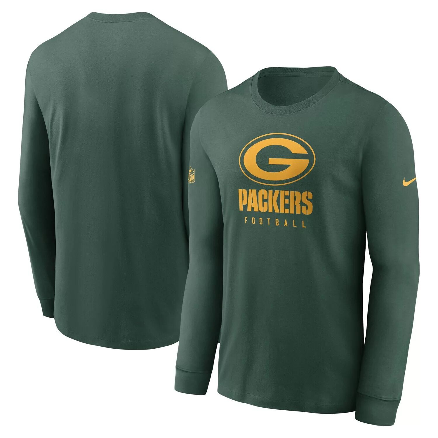 Мужская зеленая футболка с длинным рукавом Green Bay Packers Sideline Performance Nike, Зеленый
Мужская зеленая футболка с длинным рукавом Green Bay Packers Sideline Performance Nike, Зеленый