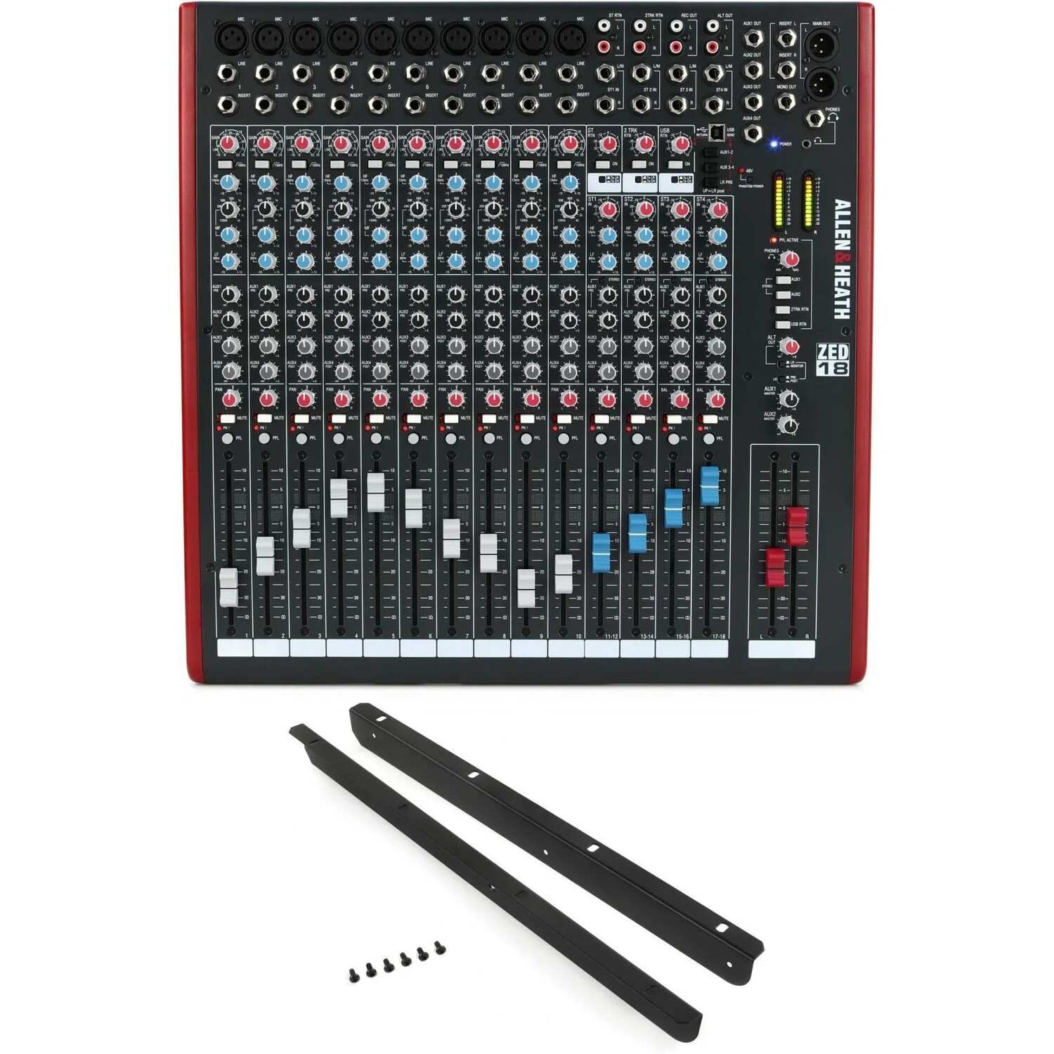 Allen & Heath ZED-18 18-канальный микшер/аудиоинтерфейс USB с комплектом для монтажа в стойку
Allen & Heath ZED-18 18-канальный микшер/аудиоинтерфейс USB с комплектом для монтажа в стойку
