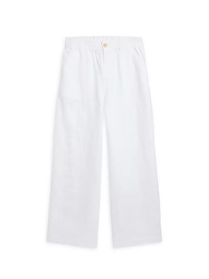 Льняные широкие брюки для маленьких девочек и девочек Polo Ralph Lauren, цвет deckwash white
Льняные широкие брюки для маленьких девочек и девочек Polo Ralph Lauren, цвет deckwash white