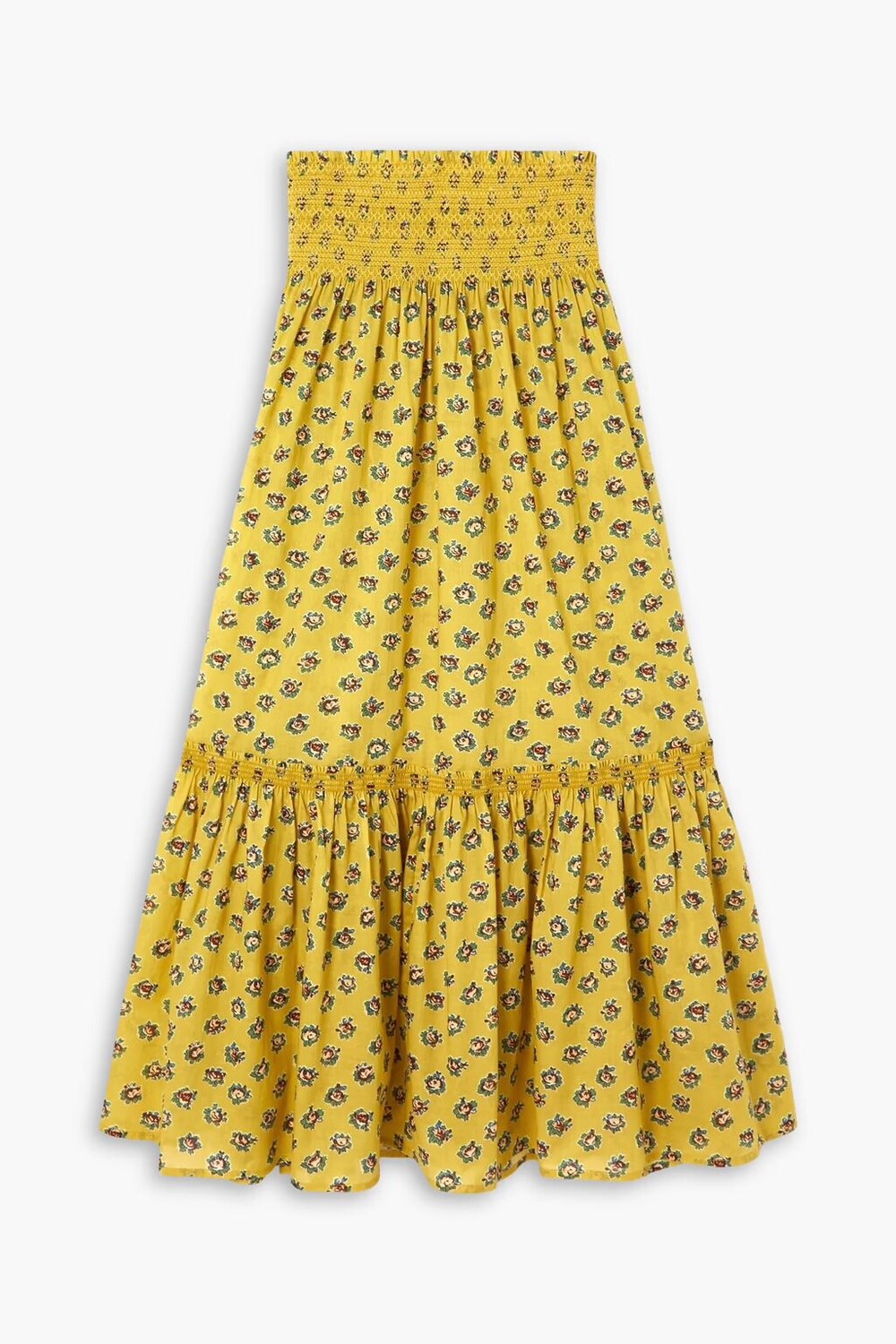 Юбка макси из хлопковой вуали со сборками и цветочным принтом Tory Burch, желтый
Юбка макси из хлопковой вуали со сборками и цветочным принтом Tory Burch, желтый